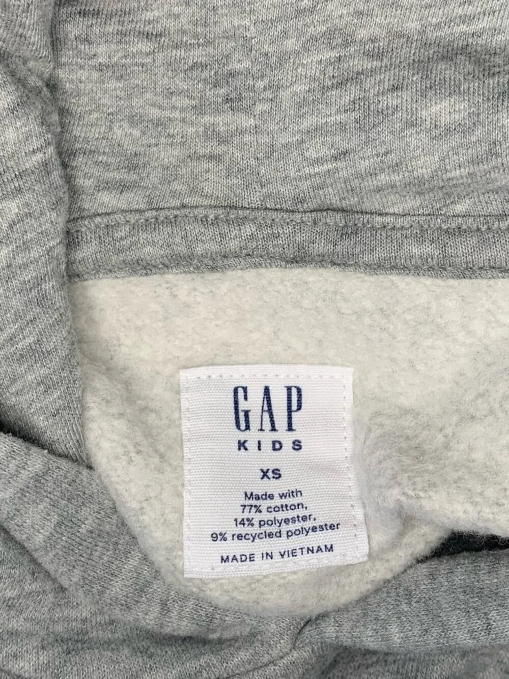 Gap Kids Gray Fleece Lined Pullover Hoodie Sweatshirt XS